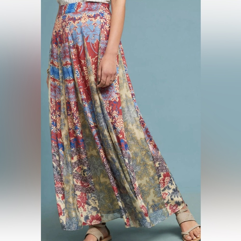 ANTHROPOLOGIE HEMANT & NANDITA ‘Louvre’ Boho Maxi Skirt - Picture 3 of 15